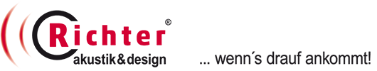 Logo: Richter Akustik & Design - wenn's drauf akommt!
